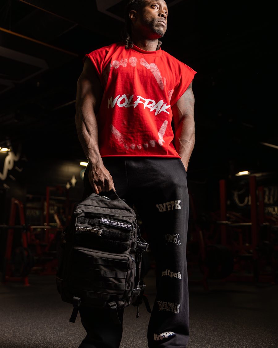Branding apparel campaign portrait in a gym