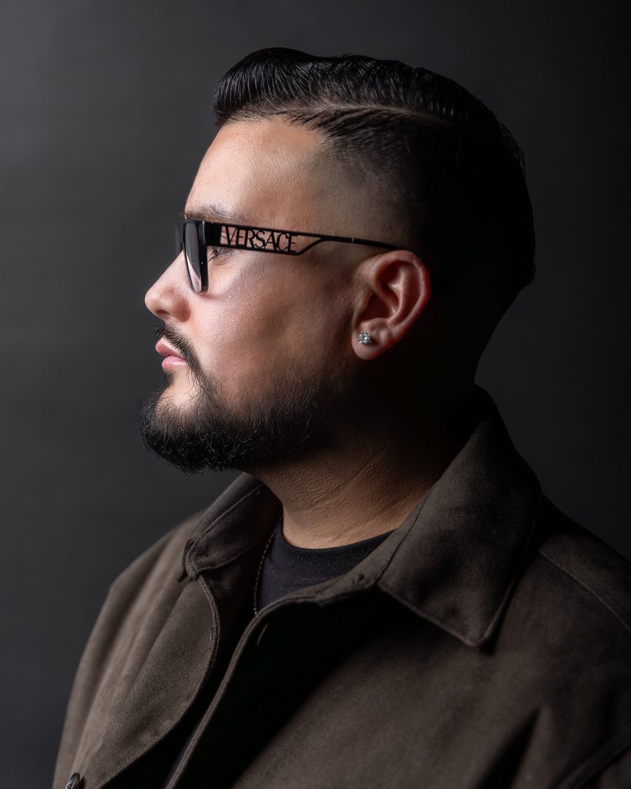 Premium studio profile portrait